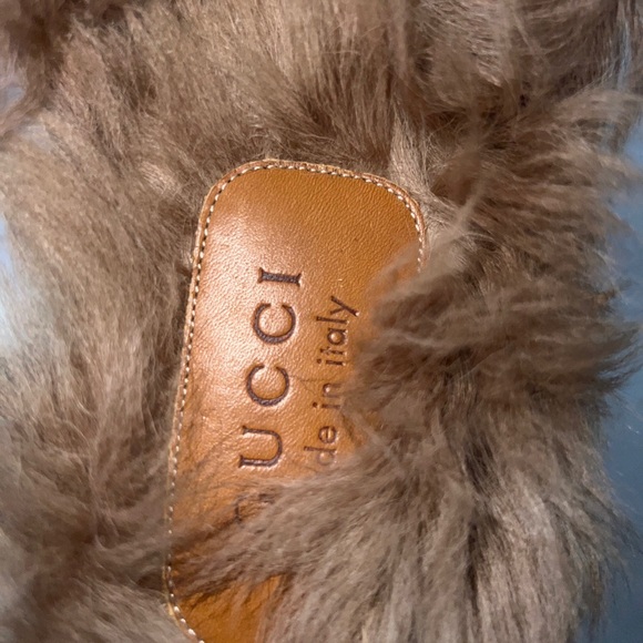 NIB Men’s GUCCI Princetown Mules Fur Lined Leather Slipper Fuchsia Pink Size 9 - Picture 4 of 9